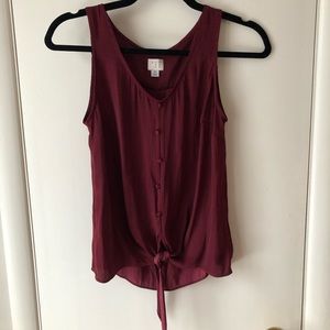 Red Silk Tank